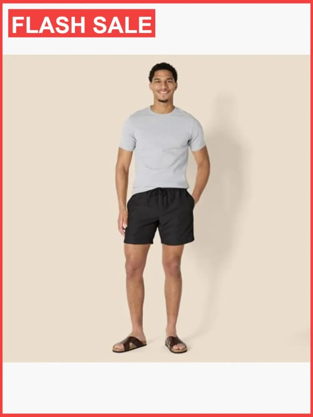 Men's Swim Trunks with Mesh Lining, Pockets, Drawstring, 7